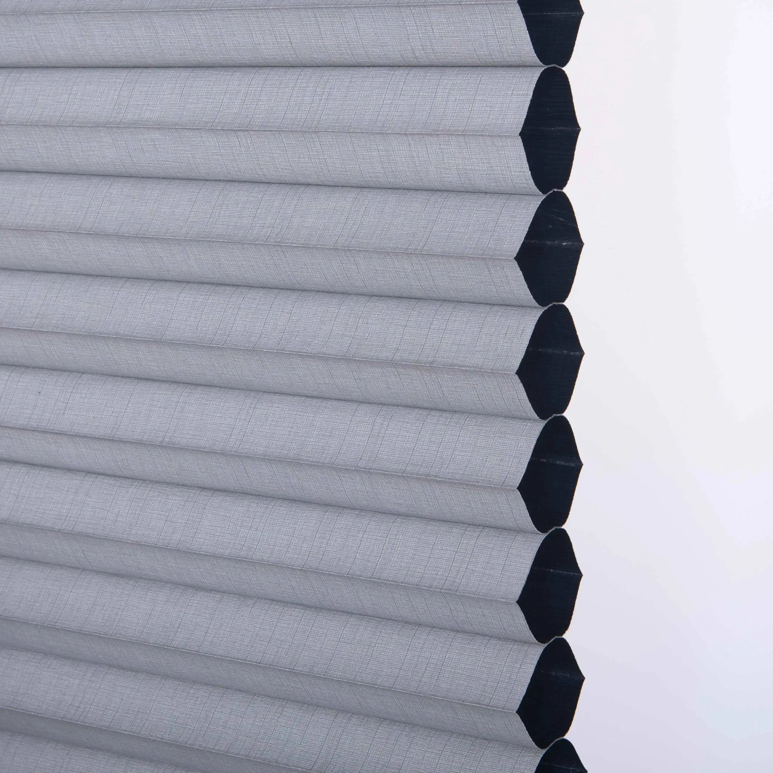 Side profile of Slate honeycomb fabric